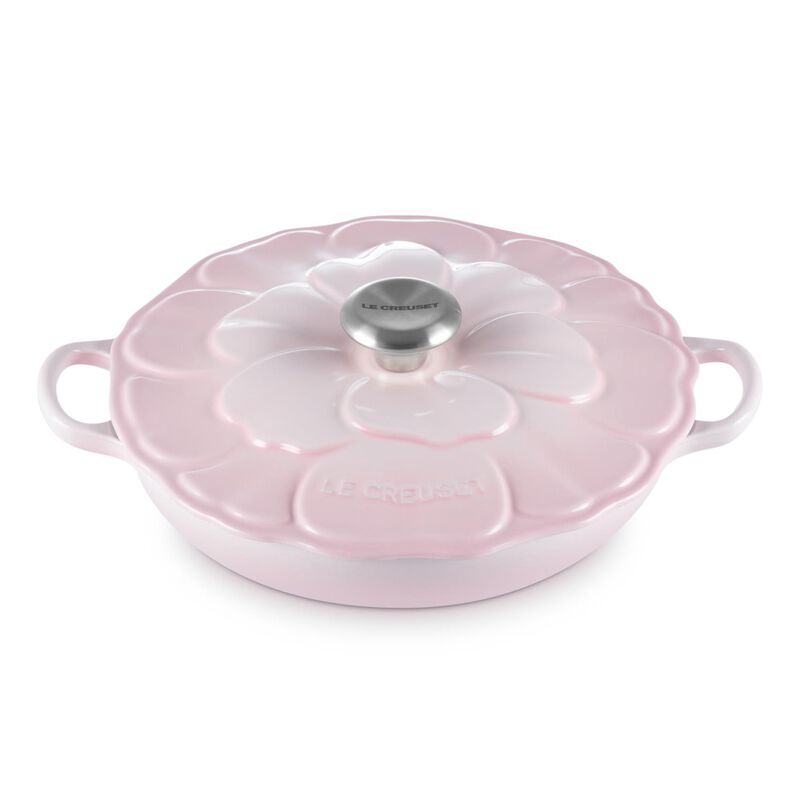 Le Creuset Petal Shallow Casserole 26cm - Shell Pink image number 2